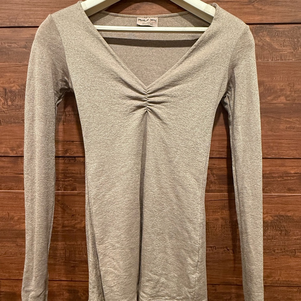 Gray Long Sleeve Women's Top